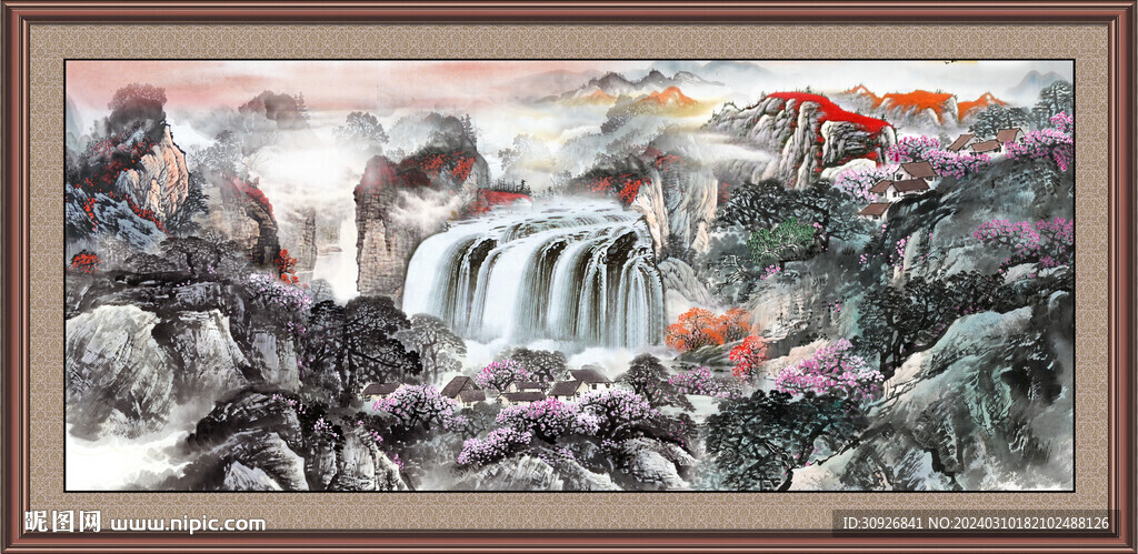 長(zhǎng)幅國(guó)畫山水 