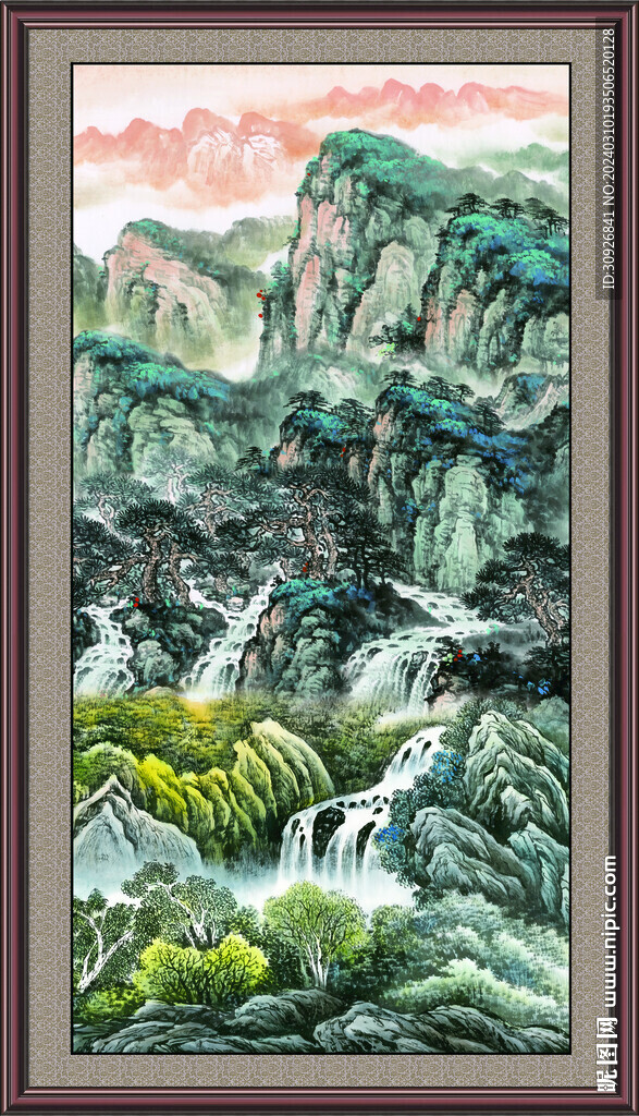 玄關(guān)山水畫 