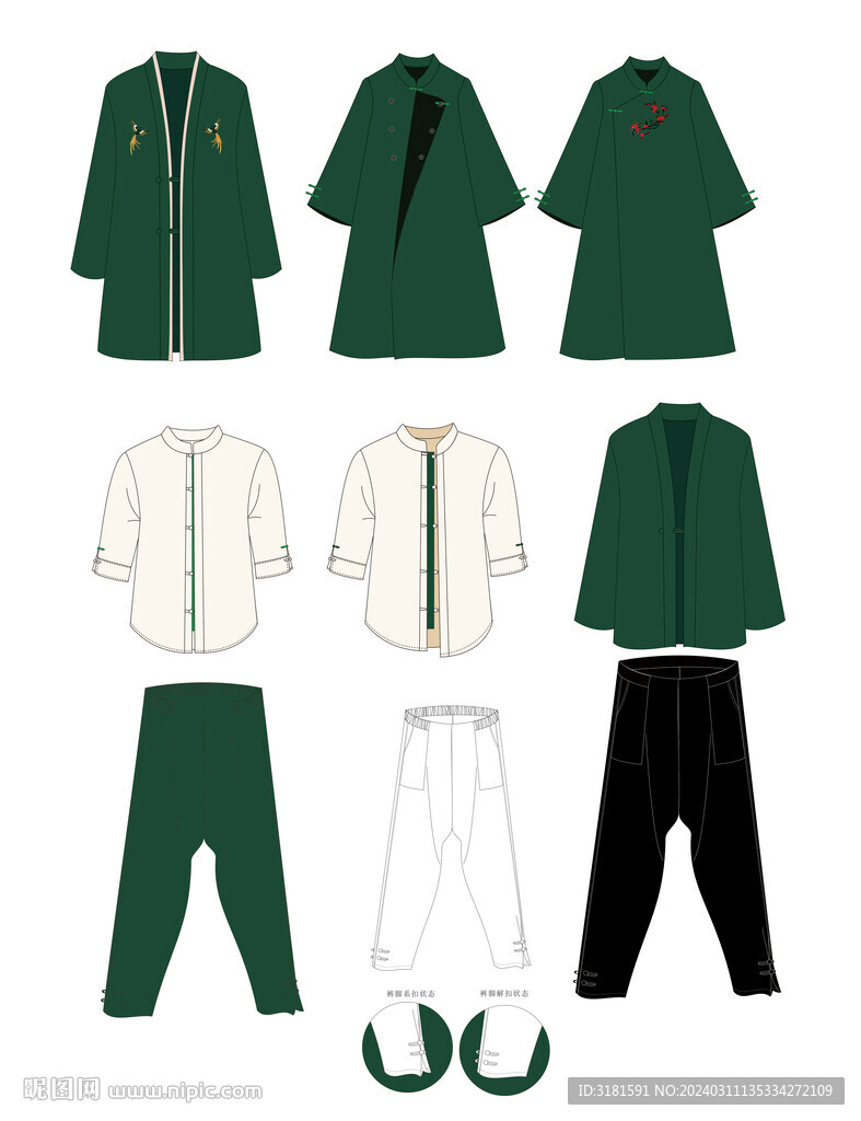 中式服装版图