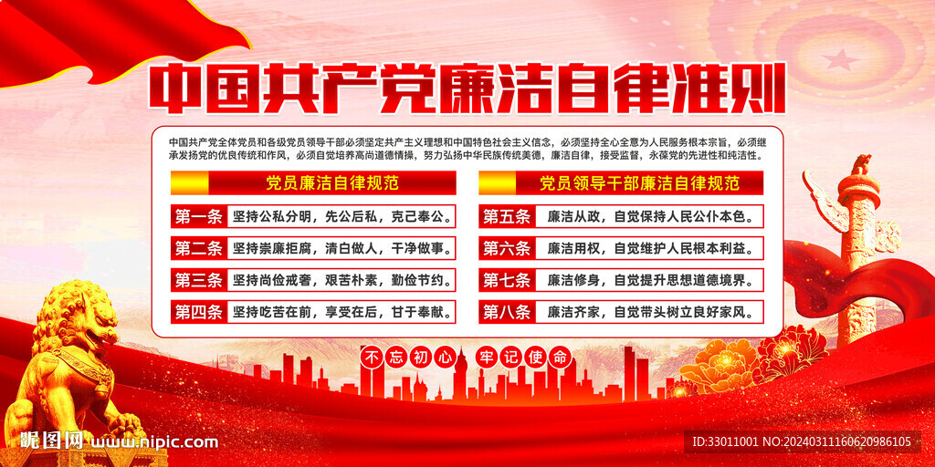黨員廉潔自律準(zhǔn)則