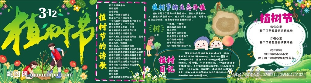 學(xué)校植樹節(jié)黑板報(bào)