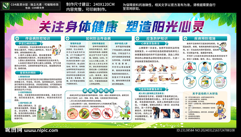 中小學健康教育展板