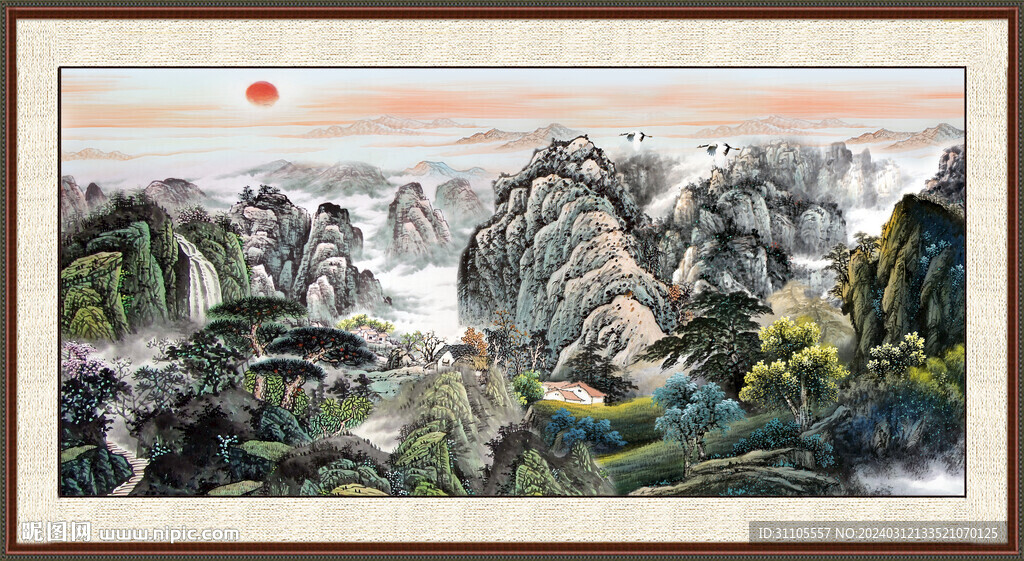 中堂山水畫 