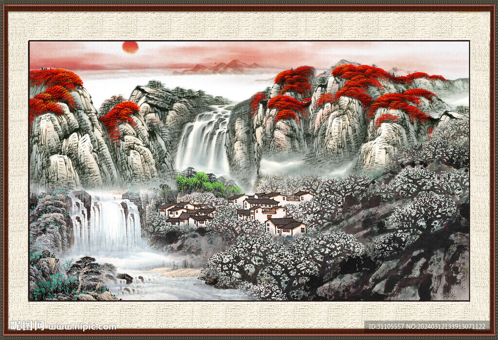 中堂山水畫 