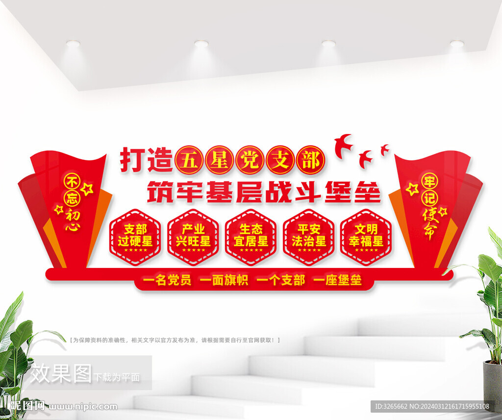 五星黨支部文化墻圖片 