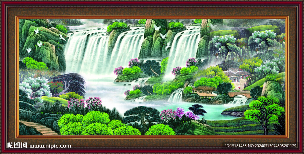 國(guó)畫風(fēng)景 