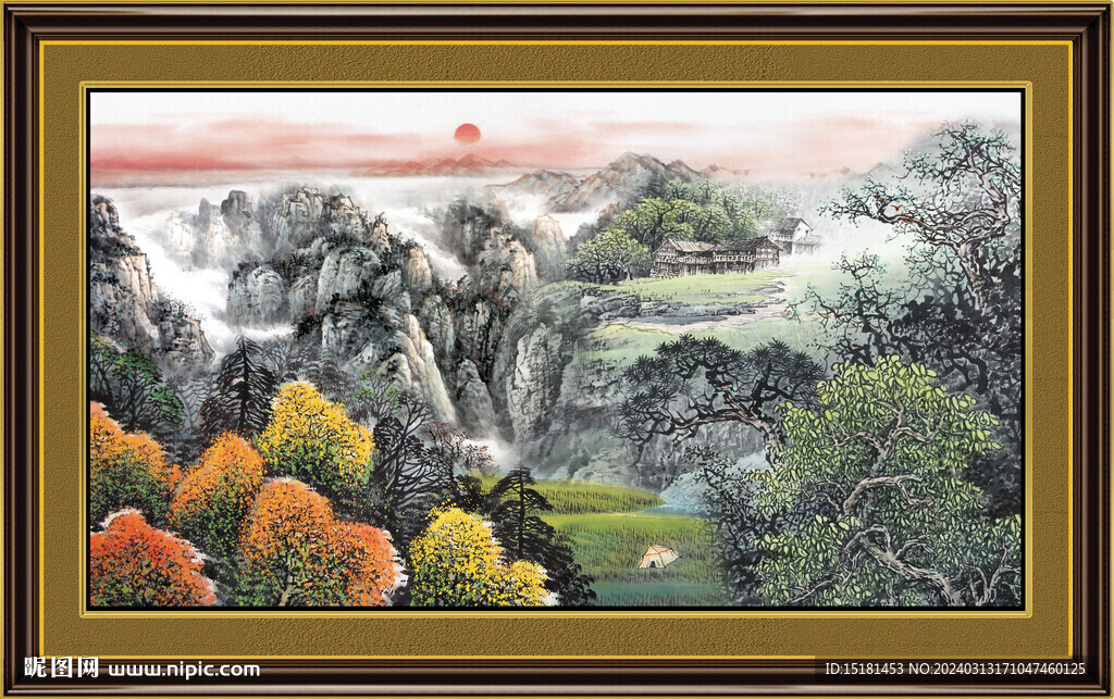 大廳山水畫