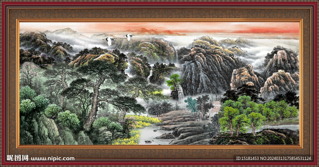 大廳山水畫 
