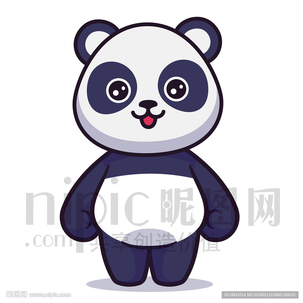 可爱卡通小动物大熊猫