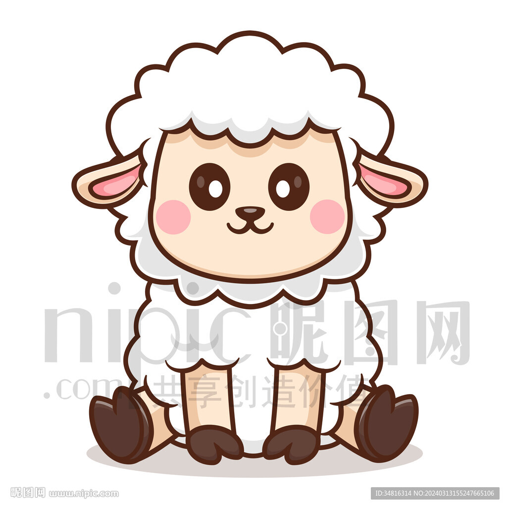 可愛(ài)卡通小綿羊小動(dòng)物