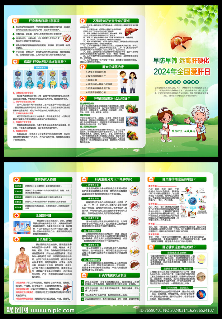 2024全國(guó)愛肝日三折頁(yè)