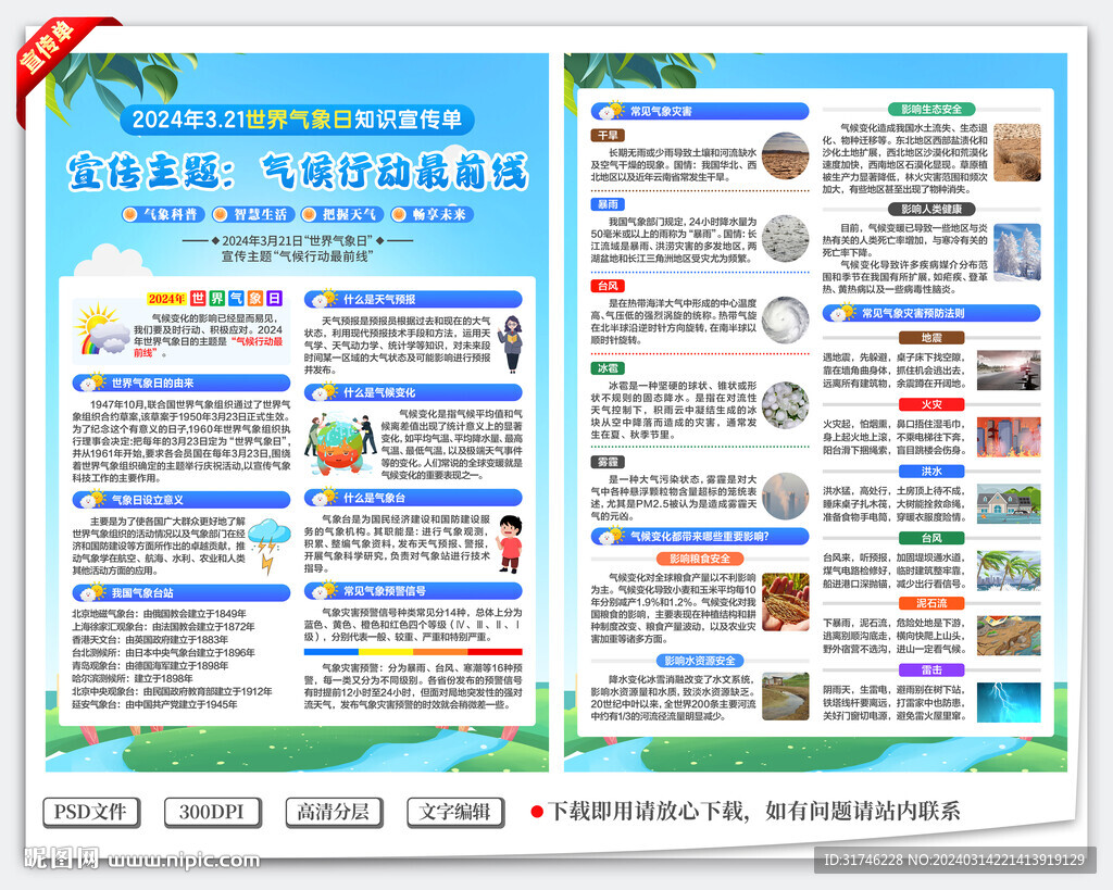 2024年世界氣象日宣傳單