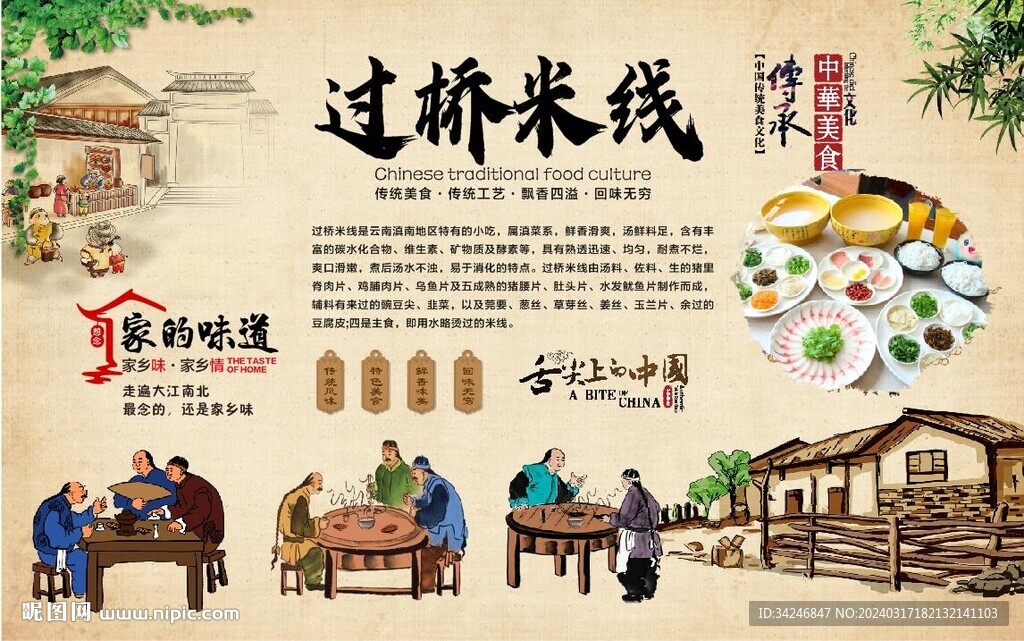 過(guò)橋米線背景
