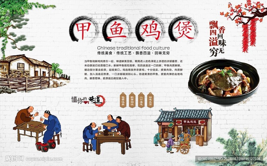 甲魚雞煲背景