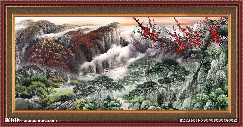 大廳山水畫 