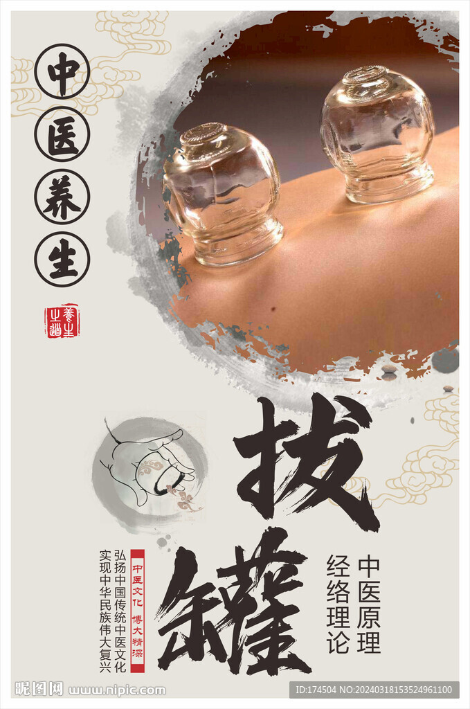 中醫(yī)養(yǎng)生拔罐海報(bào)