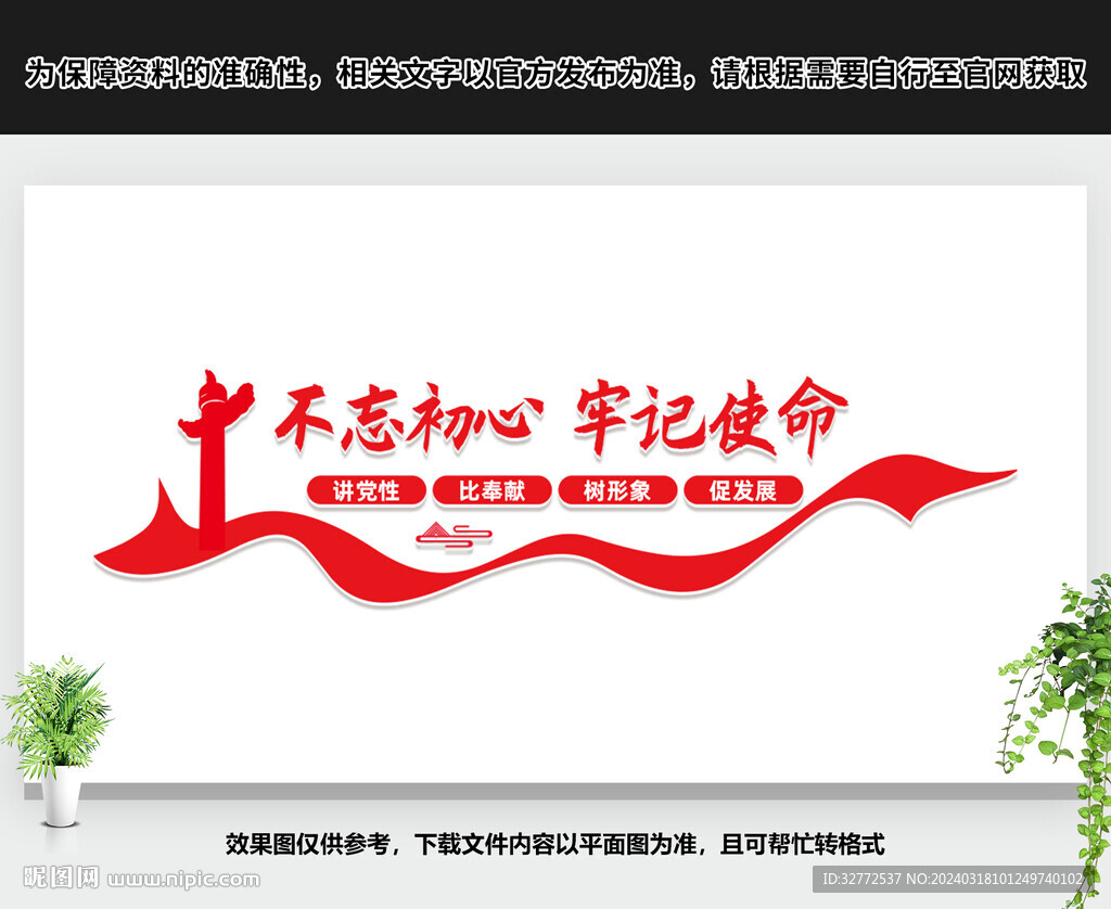 不忘初心宣傳墻