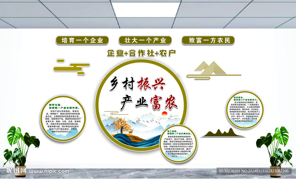 鄉(xiāng)村產(chǎn)業(yè)振興文化墻圖片