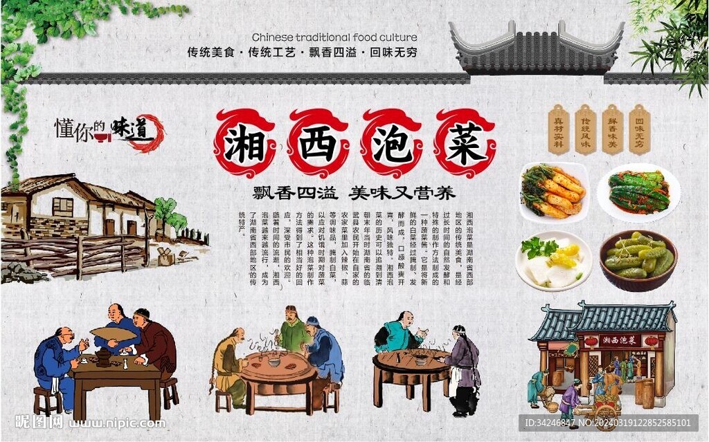 湘西泡菜背景墻