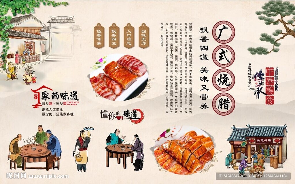 廣式燒臘背景墻