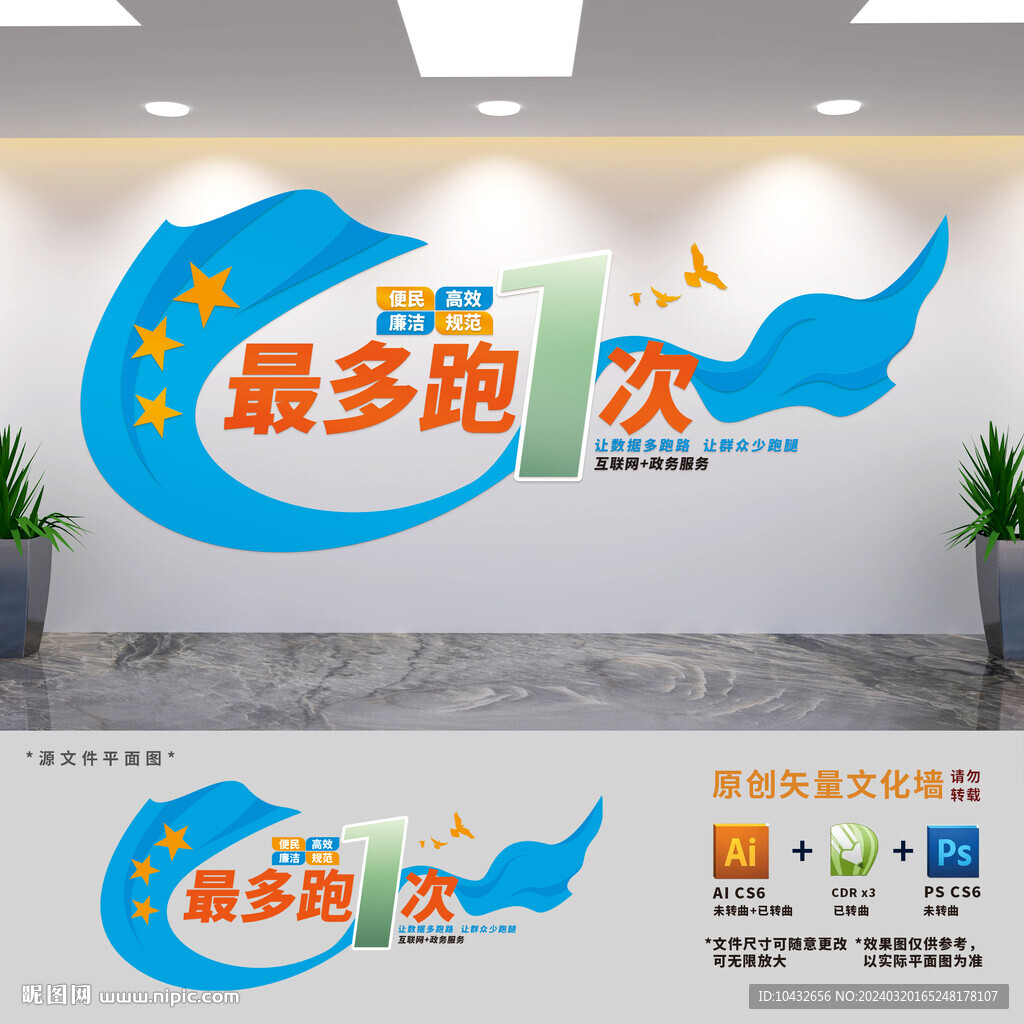 最多跑一次文化墻