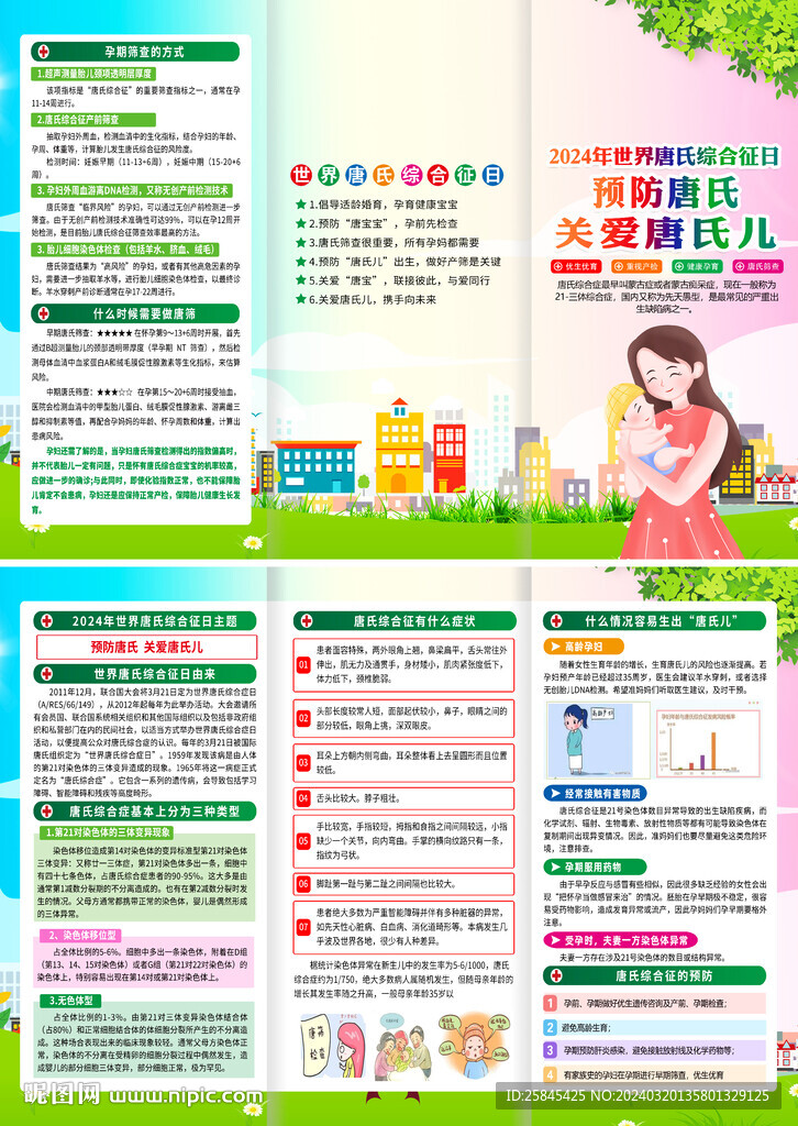 2024唐氏綜合征日三折頁(yè)