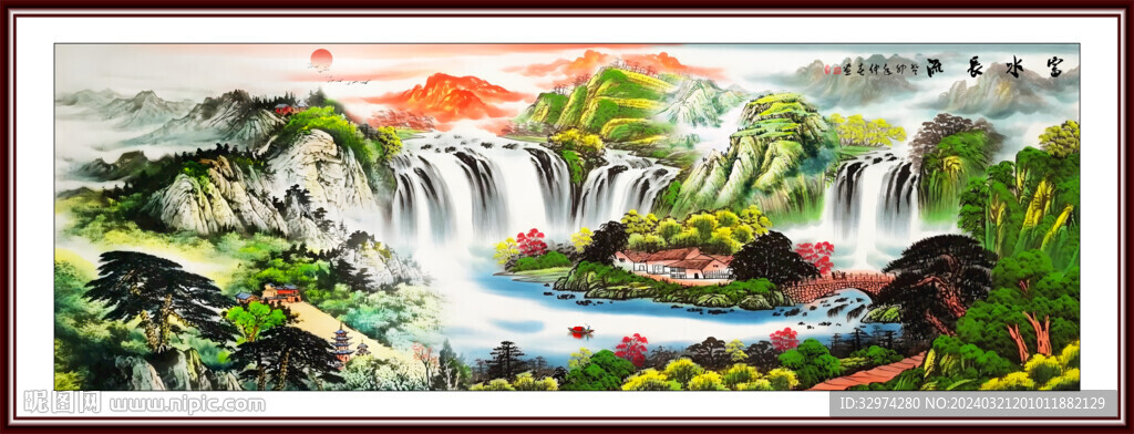 山水畫靠山圖