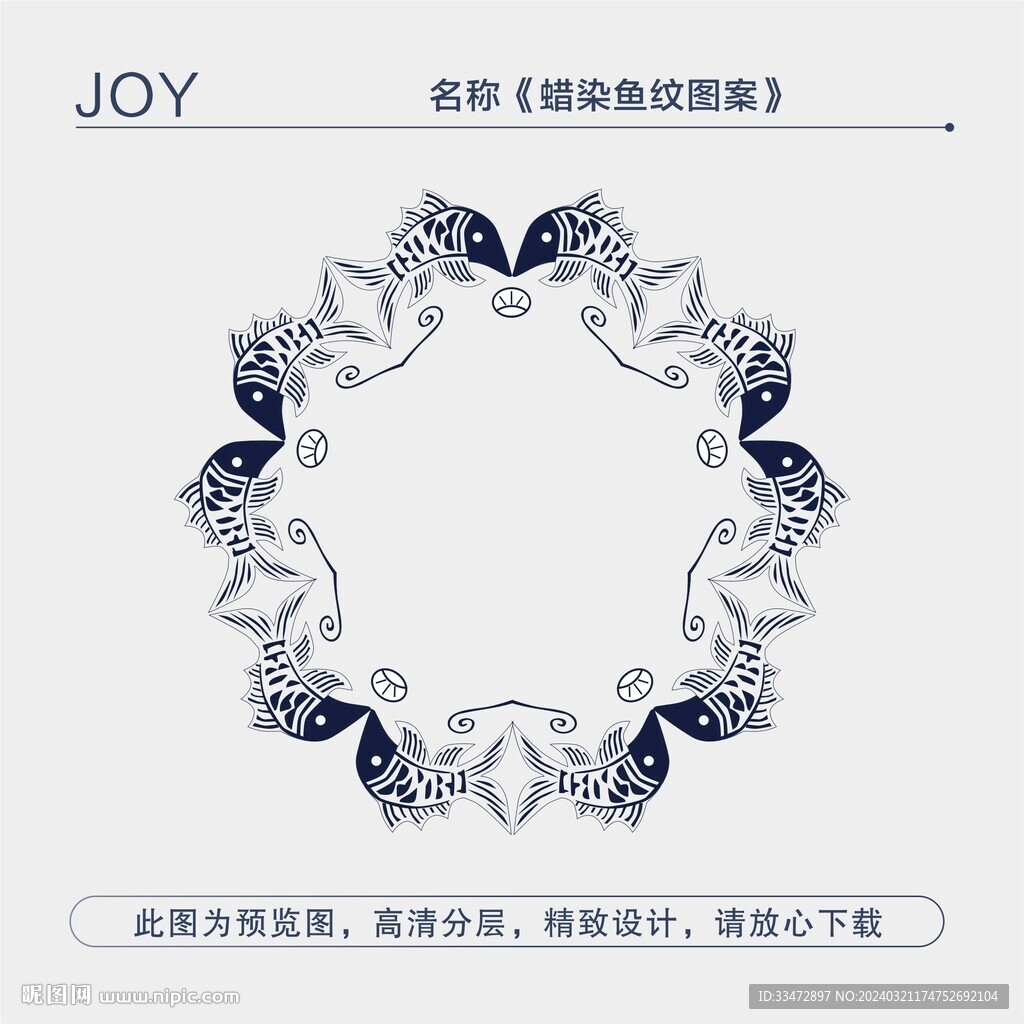 蠟染魚紋圖案