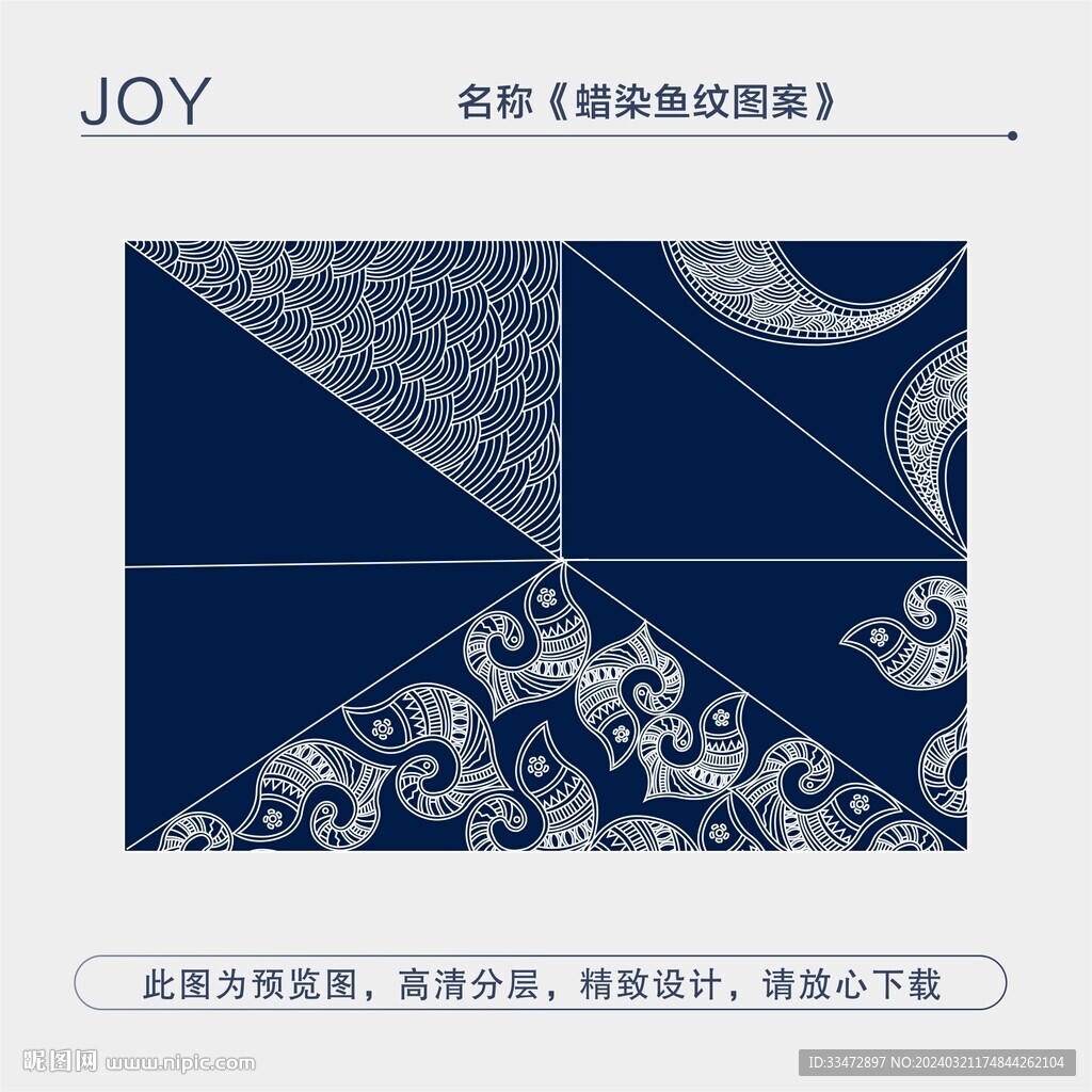 蠟染魚紋圖案