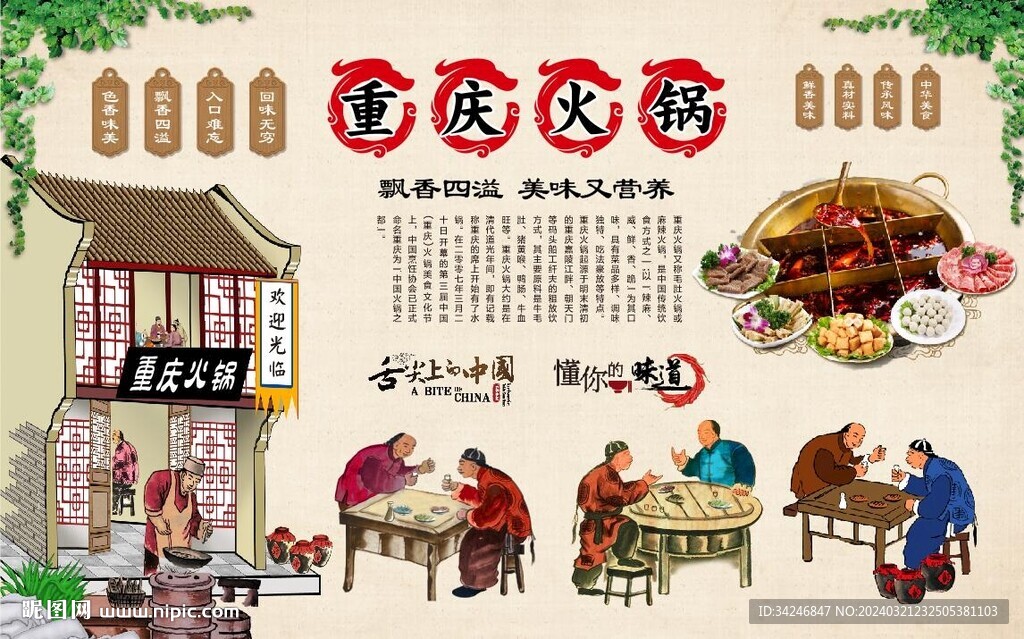 重慶火鍋背景墻