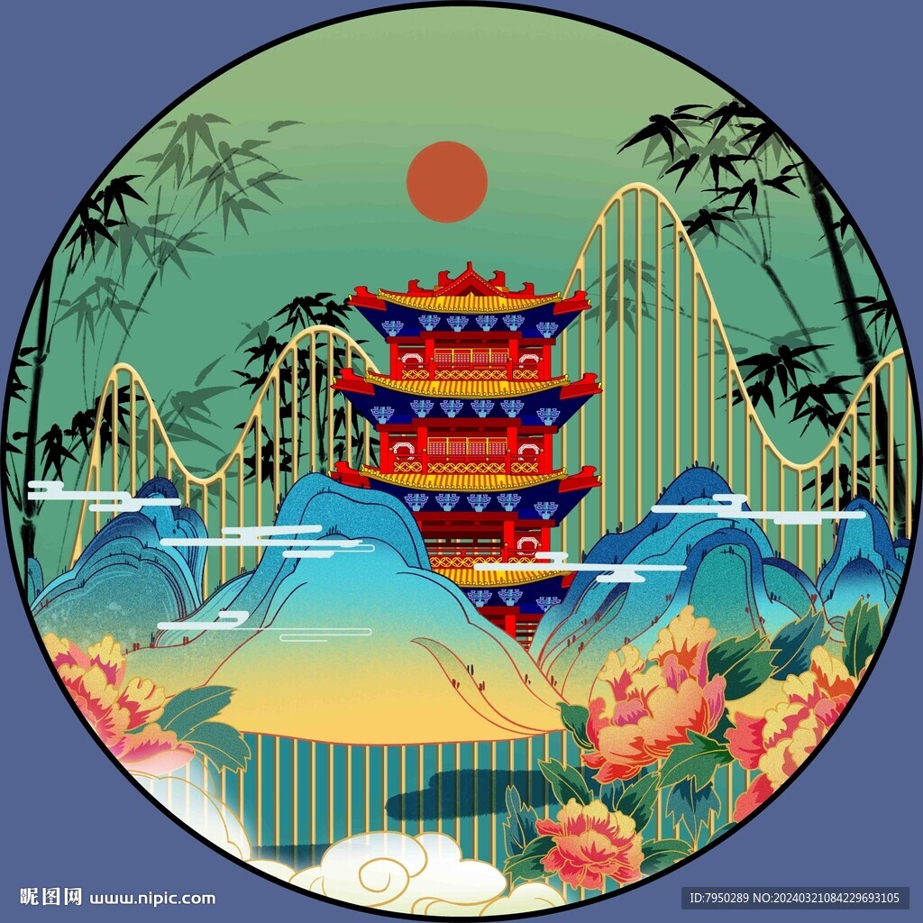 圓形裝飾畫  
