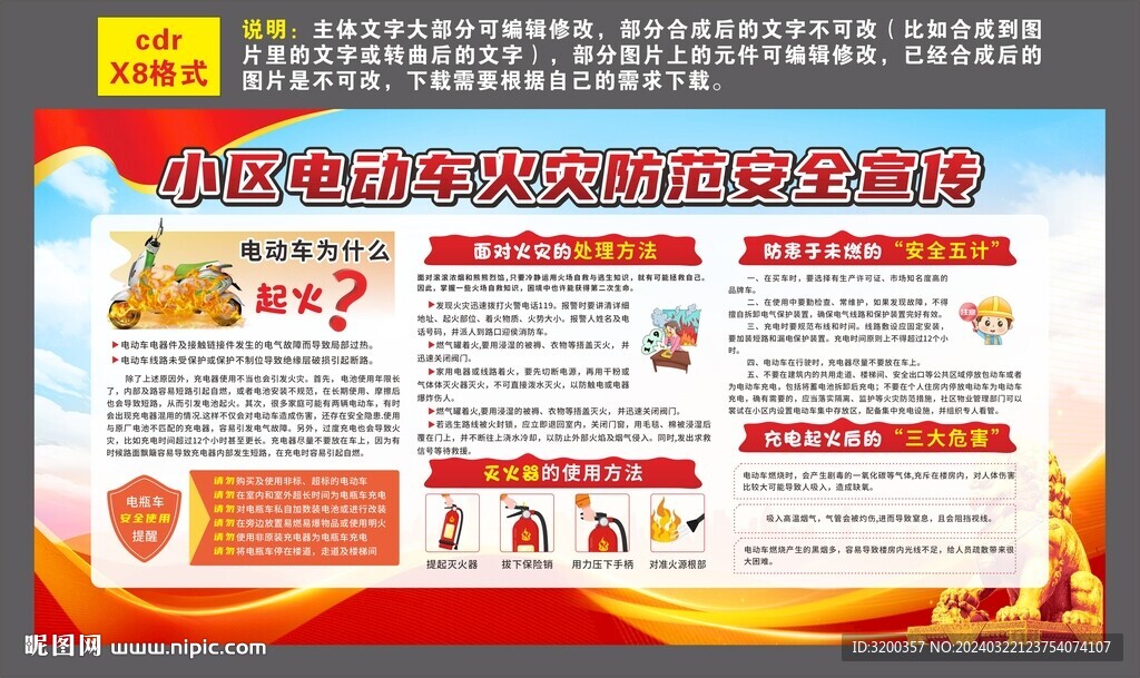 小區(qū)電動(dòng)車火災(zāi)防范安全宣傳