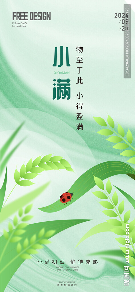 節(jié)氣小滿海報(bào)