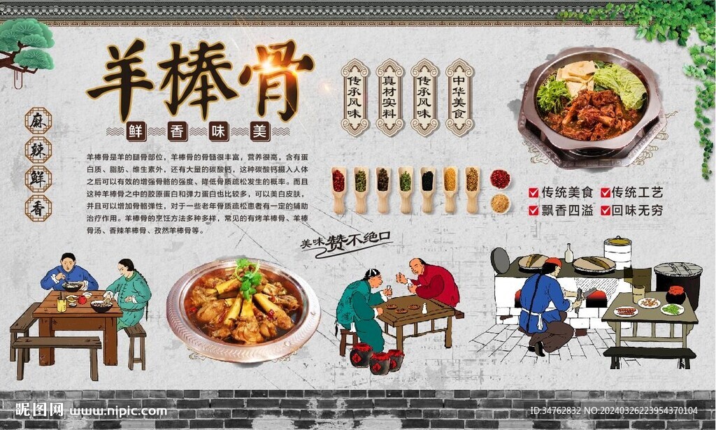 羊棒骨背景墻
