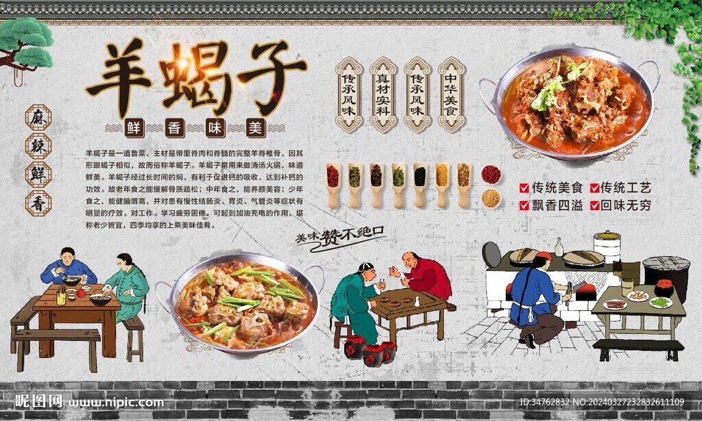 羊蝎子背景