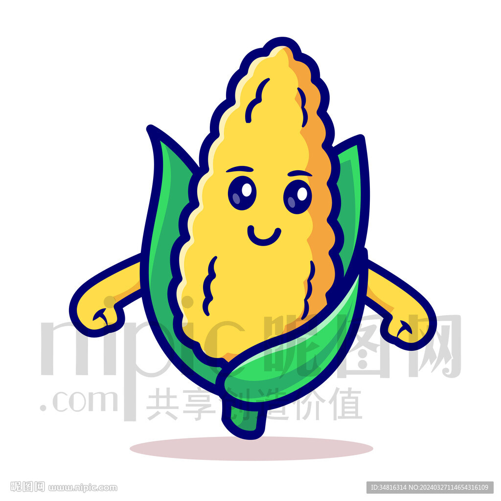 可爱卡通玉米