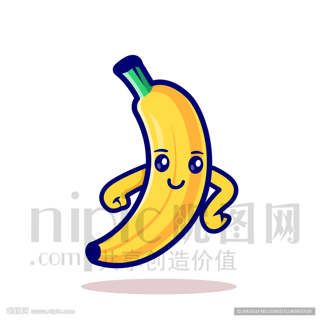 可爱卡通香蕉