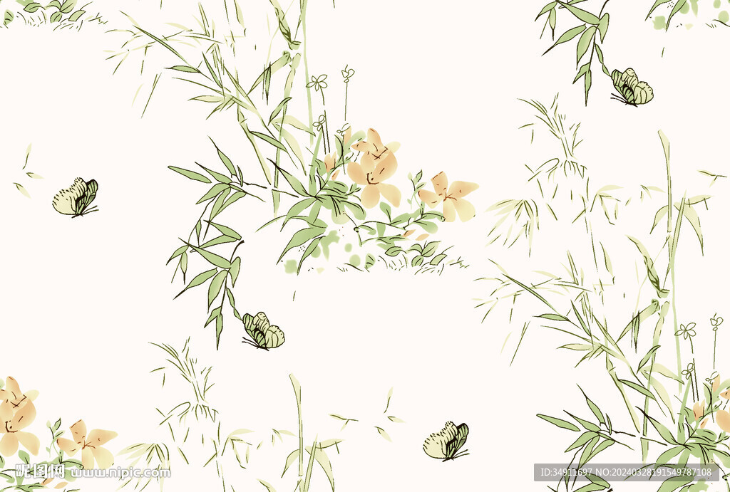 花  蝴蝶