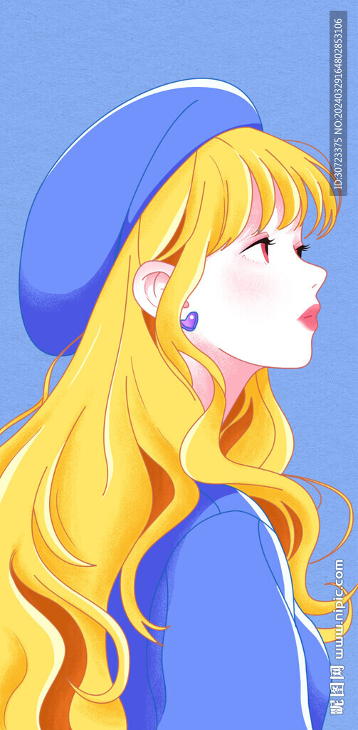 手繪插畫少女