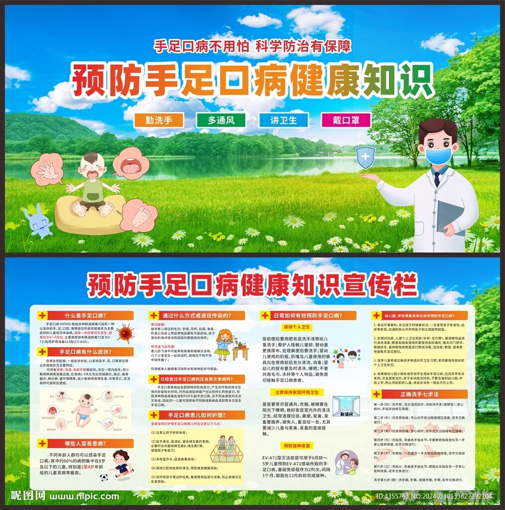 預防手足口病健康知識宣傳欄
