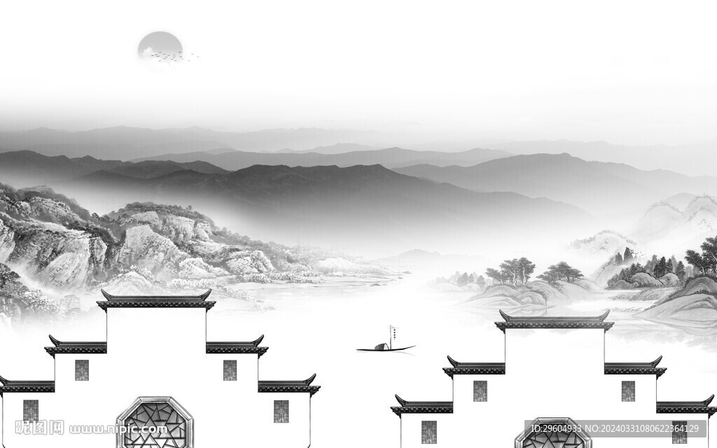高端 簡約灰色山水 TiF分層