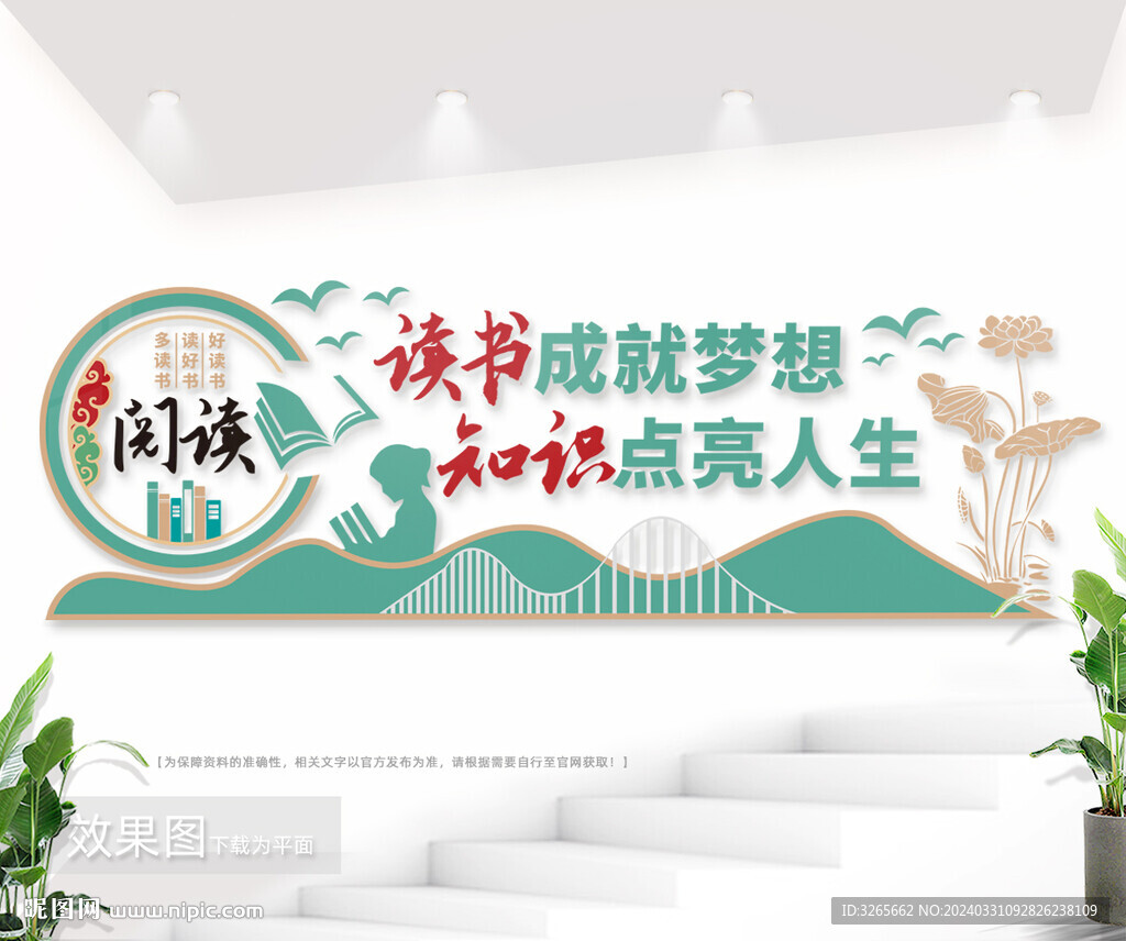 閱讀室文化墻圖片