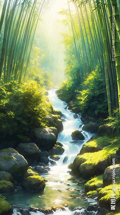 竹林山水