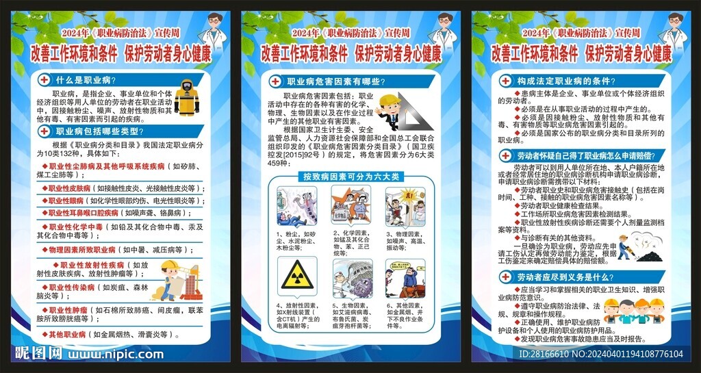職業(yè)病防治法宣傳周展板