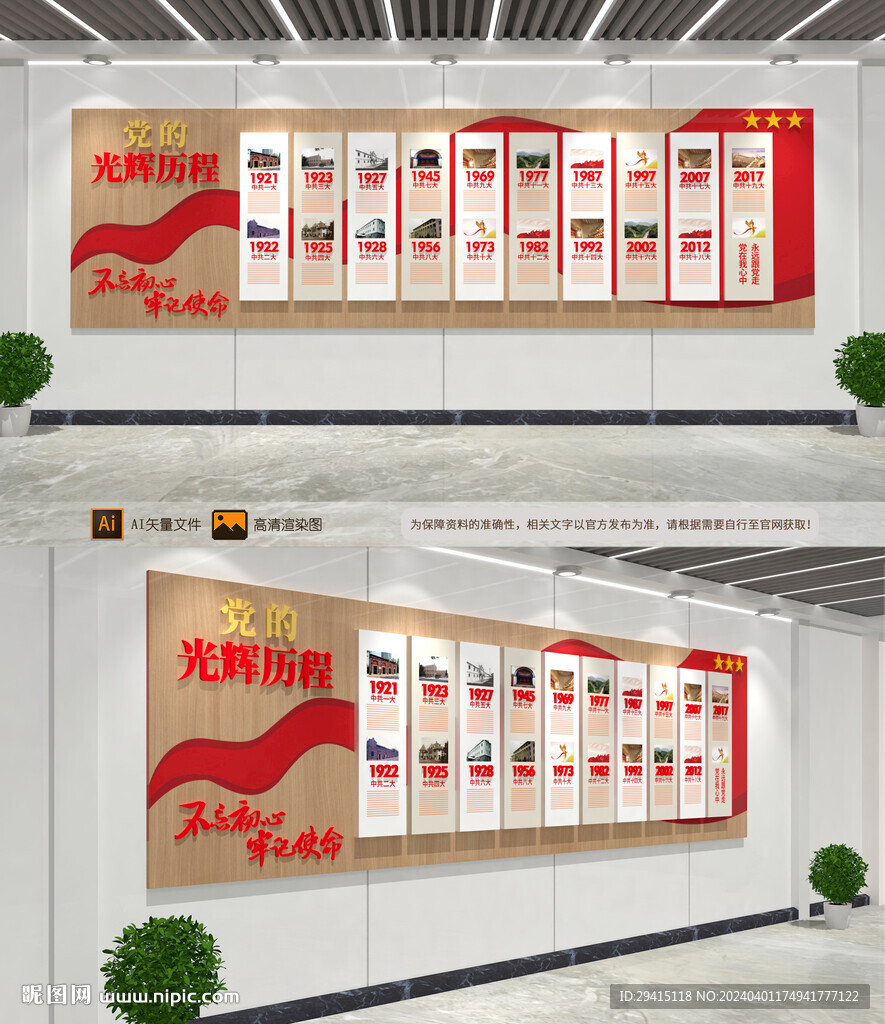 黨的歷程黨史文化墻