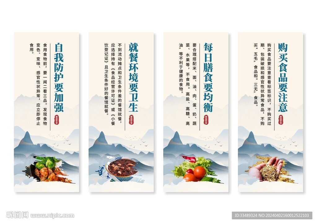 食品安全展板掛畫(huà)