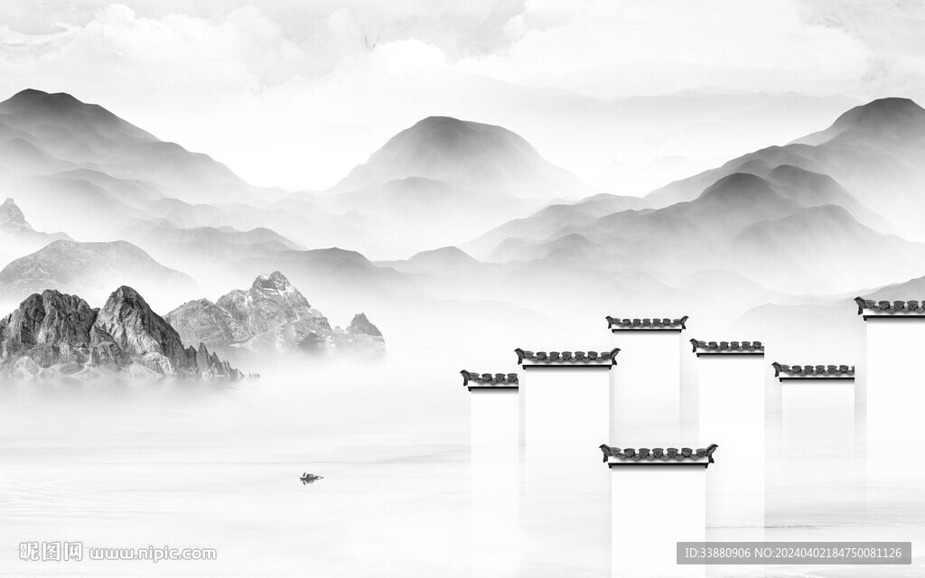高端 簡約灰色山水 TiF分層