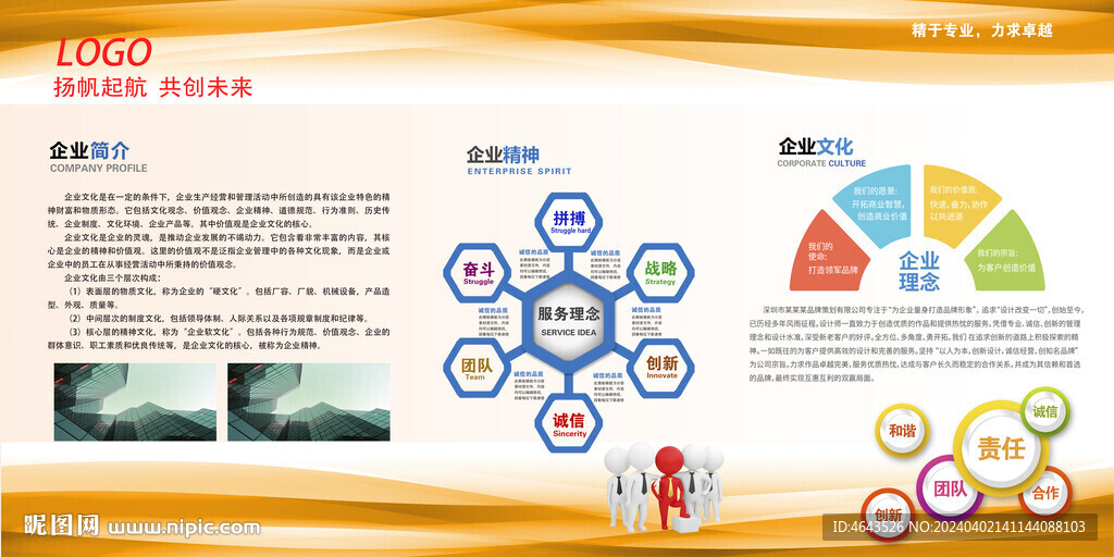 公司企業(yè)文化展板 