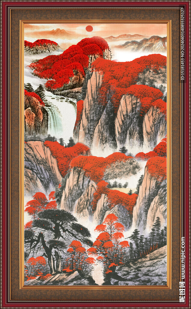 山水瀑布 