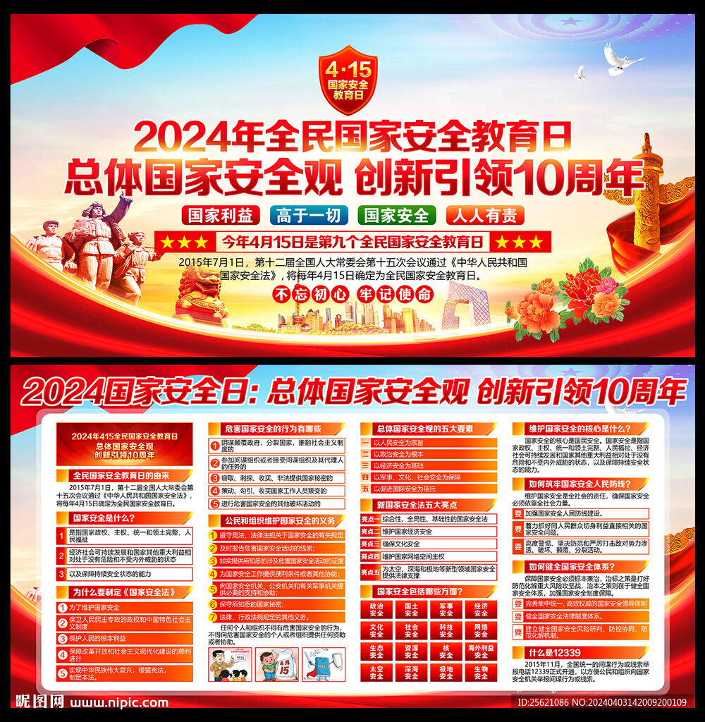 2024年國家安全教育展板宣傳